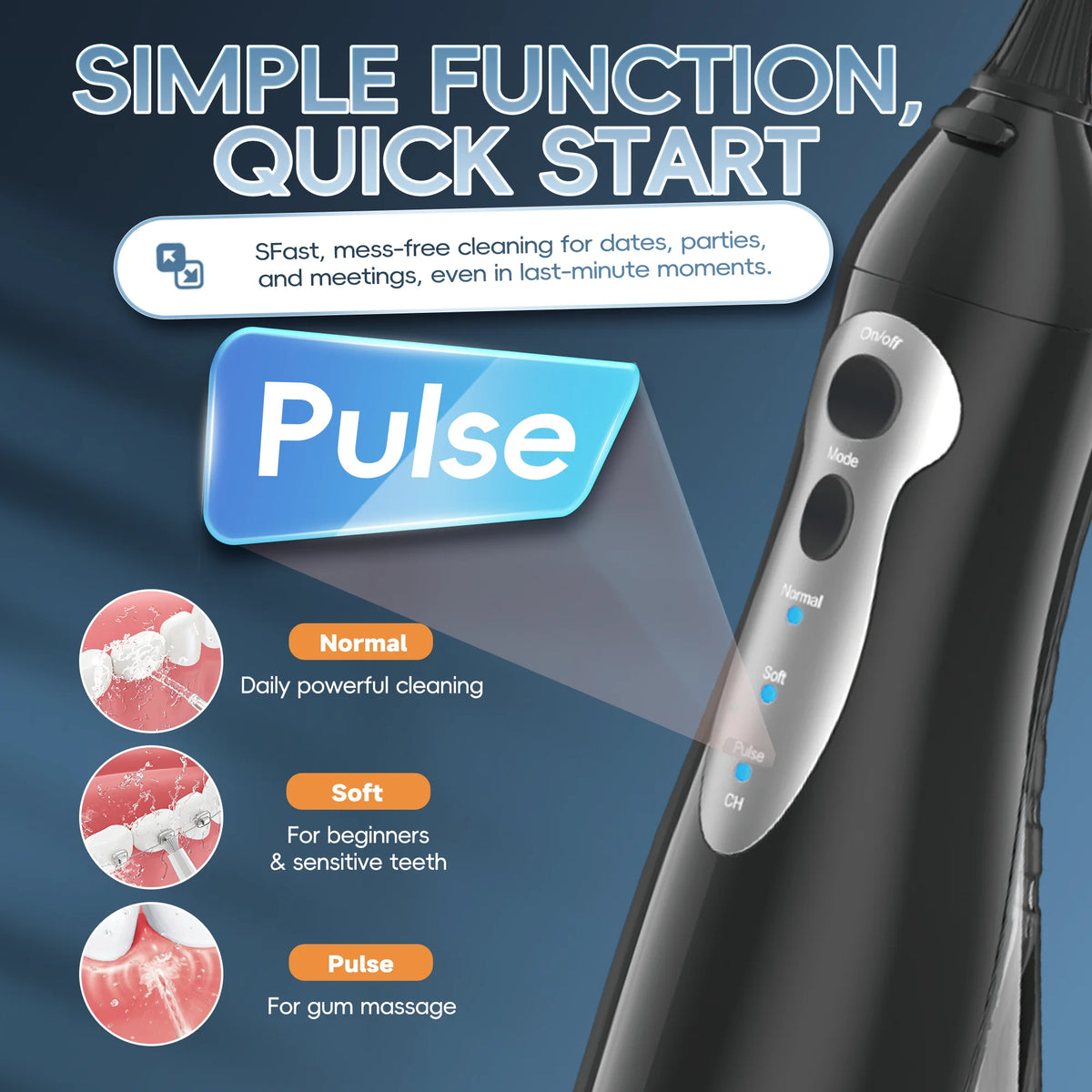 Portable USB Rechargeable Oral Irrigator for Teeth Cleaning