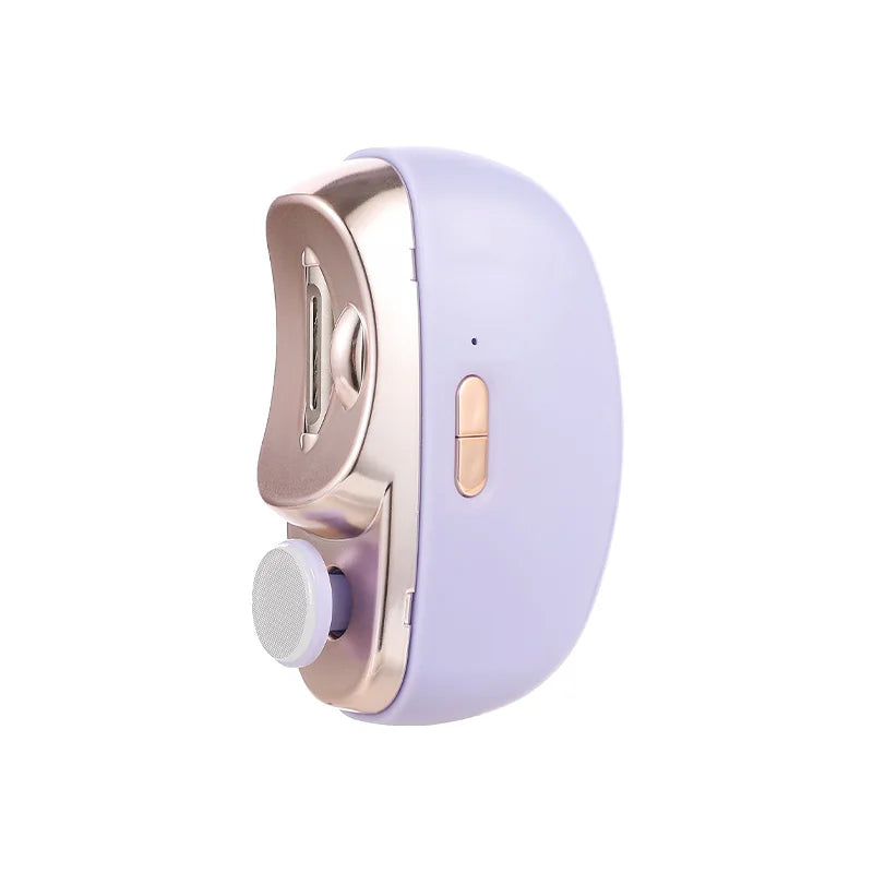 Electric Automatic Nail Clipper and Polisher with LED Light