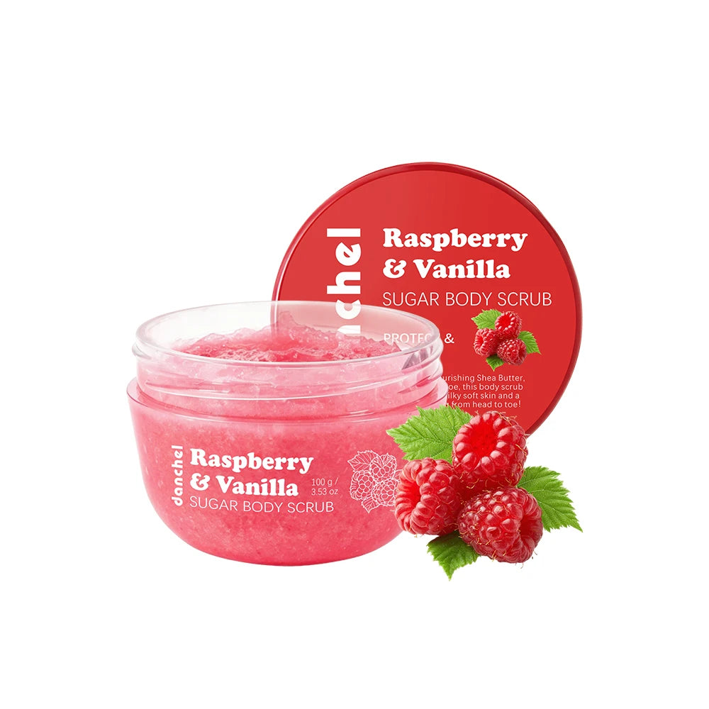Raspberry Vanilla Sugar Body Scrub for Smooth Exfoliated Skin - 19