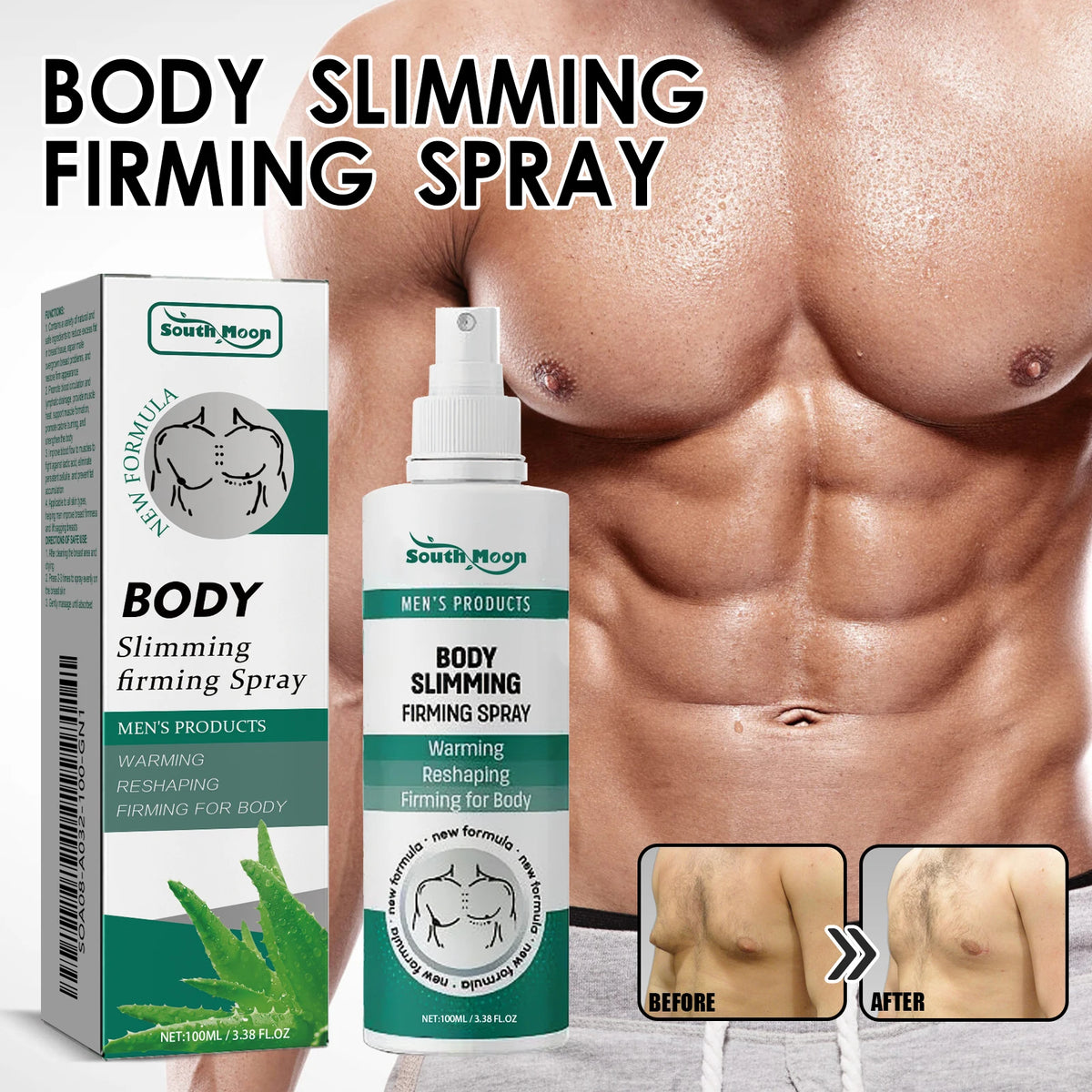 Chest Firming and Gynecomastia Reduction Spray for Men