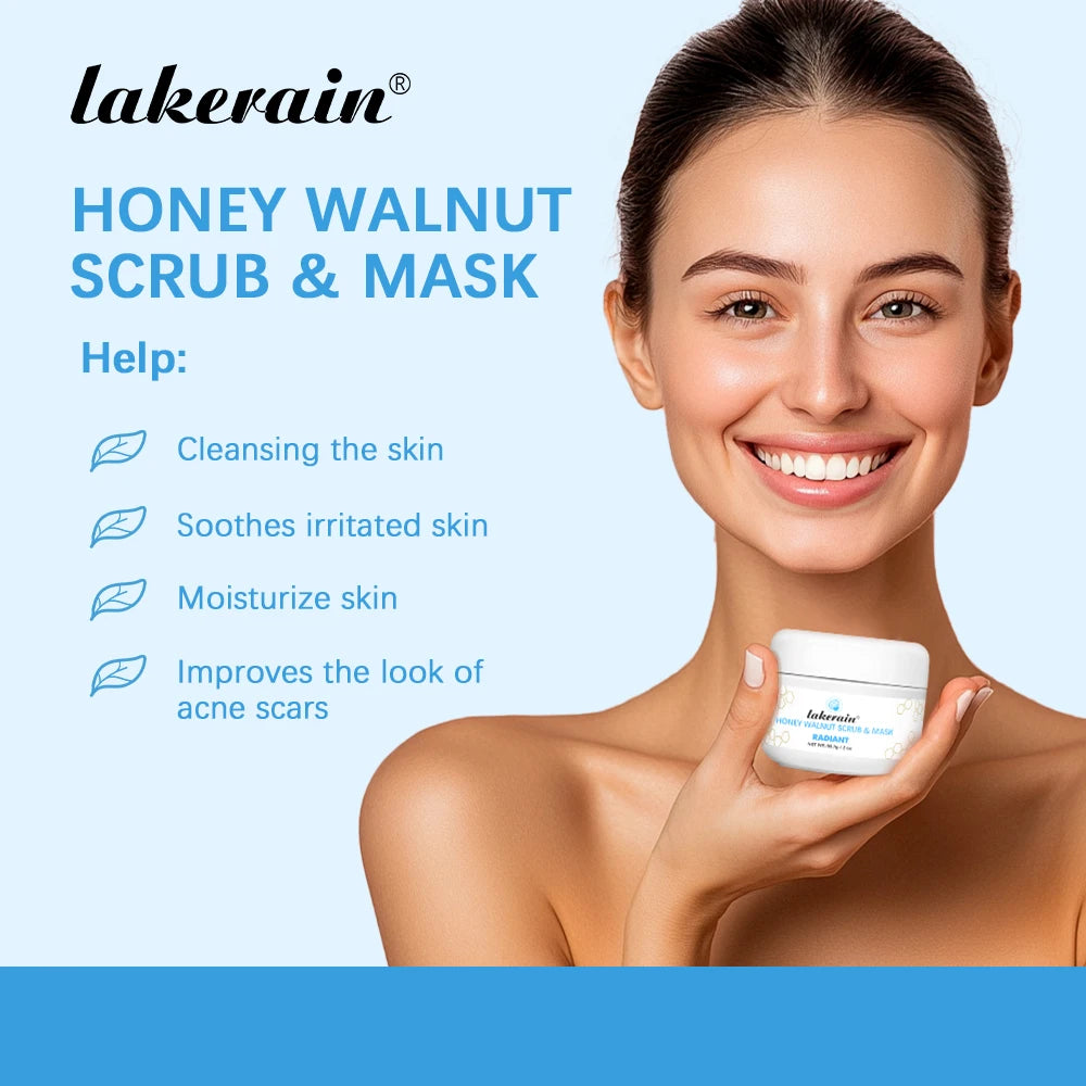 Honey Walnut Exfoliating Facial Scrub and Moisturizing Mask - 3