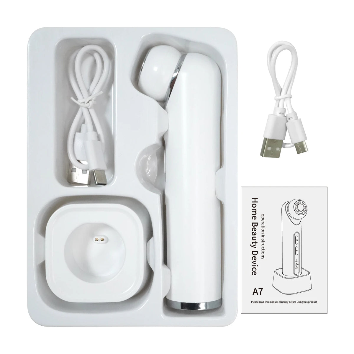 3-in-1 LED Photon Eye Facial Massager for Puffiness and Dark Circles