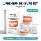 Portable Denture Storage and Cleaning Care Kit with Mirror