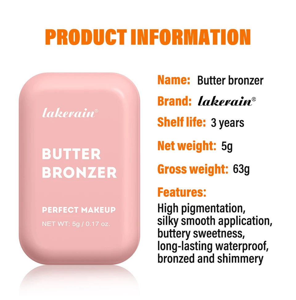 Waterproof Butter Bronzer Face Contour Powder - 15
