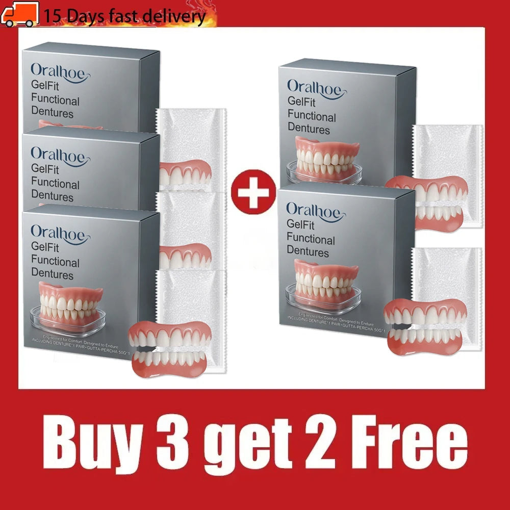 Comfortable Silicone Temporary Dentures for Natural Smile