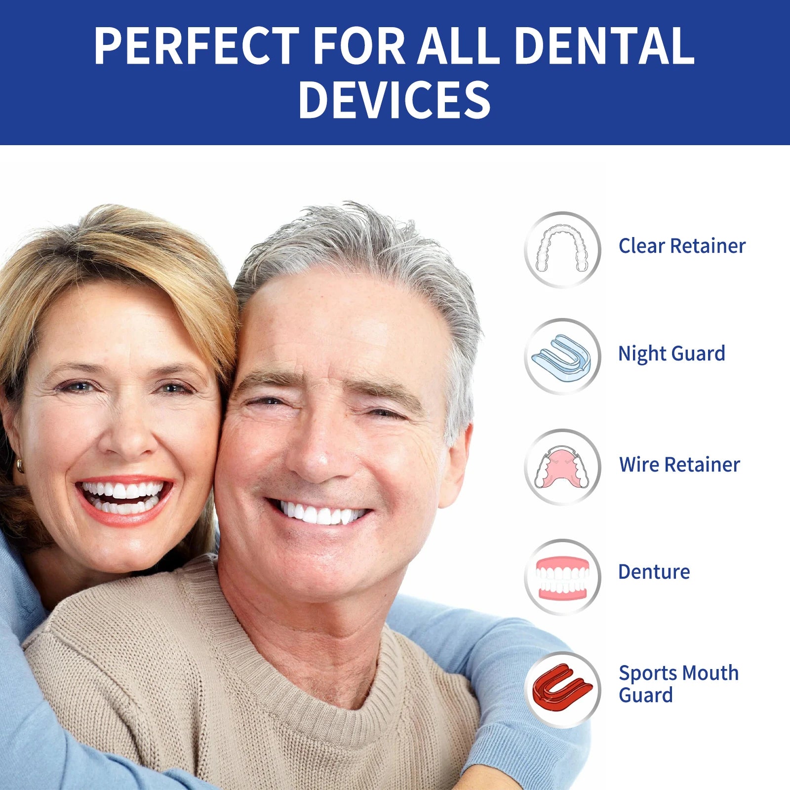 100 Pcs Denture and Retainer Cleaning Tablets for Deep Stain Removal - 3