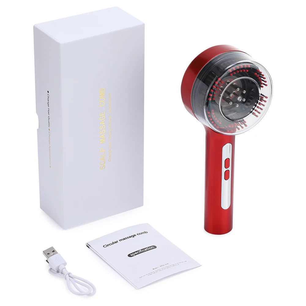 Electric Scalp Massage Comb with Liquid Applicator - 14