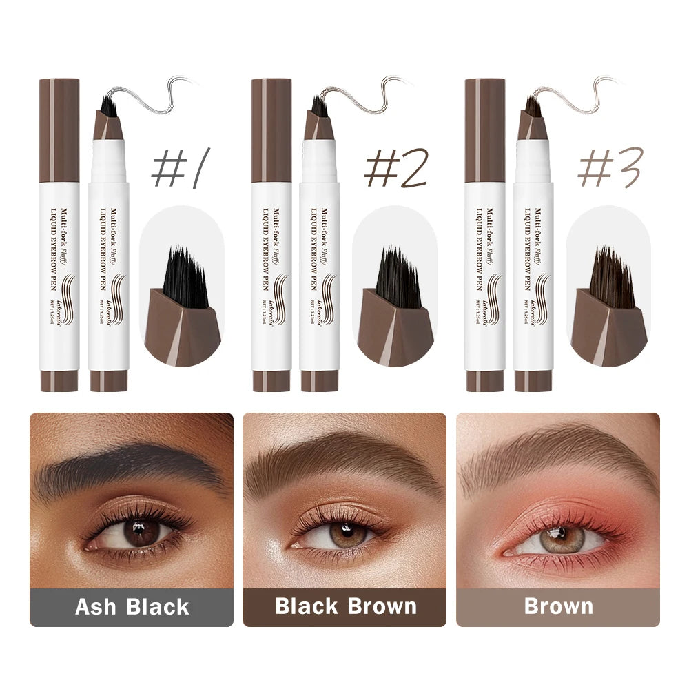 Waterproof Multi-Fork Liquid Eyebrow Pen - 2