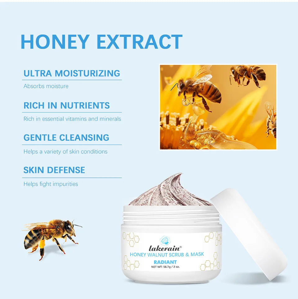 Honey Walnut Exfoliating Facial Scrub and Moisturizing Mask - 10
