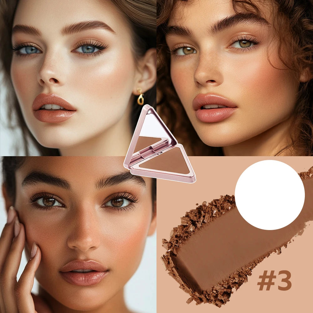 Long-Lasting Matte Bronzer Contour Powder for Face Sculpting