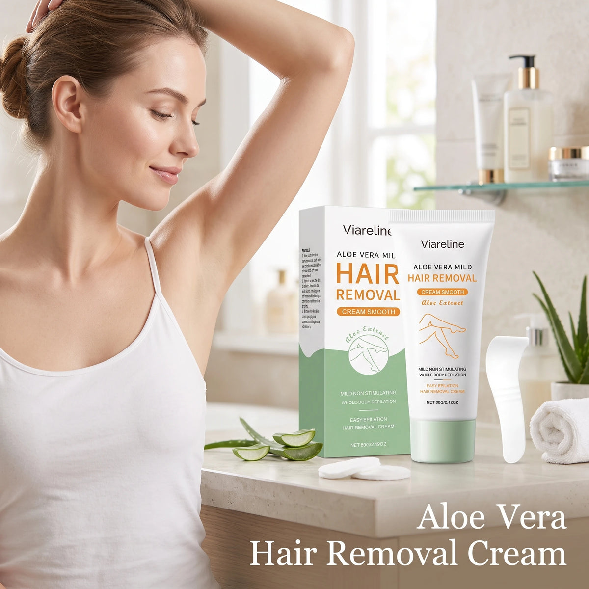 Aloe Vera Painless Hair Removal Cream for Whole Body