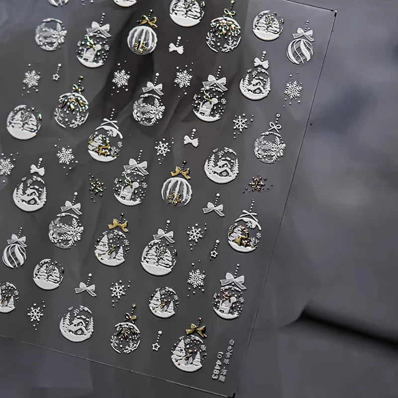 3D Christmas Cartoon Nail Art Sticker Decals - 39