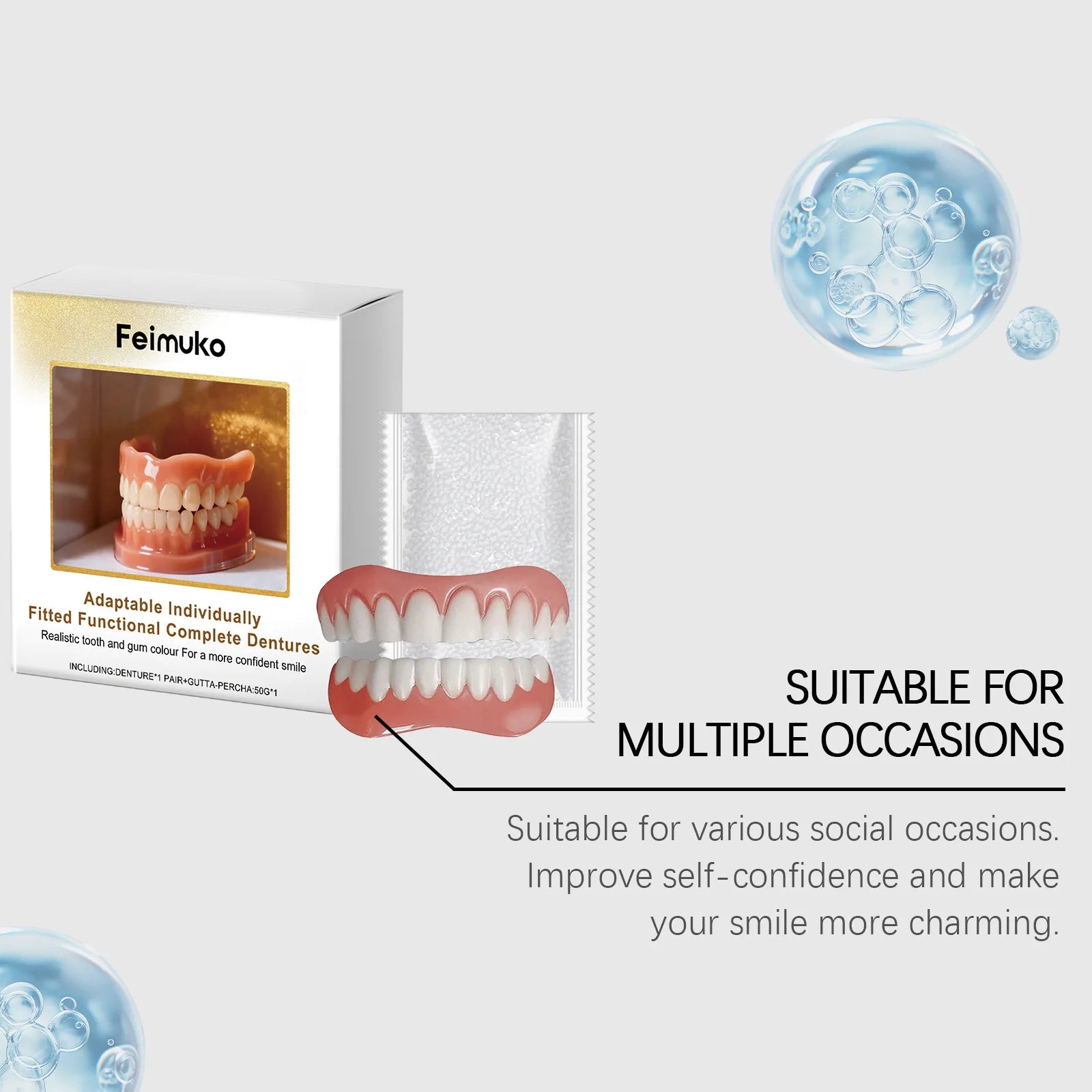 Temporary Silicone Denture Set for Instant Smile Enhancement - 11
