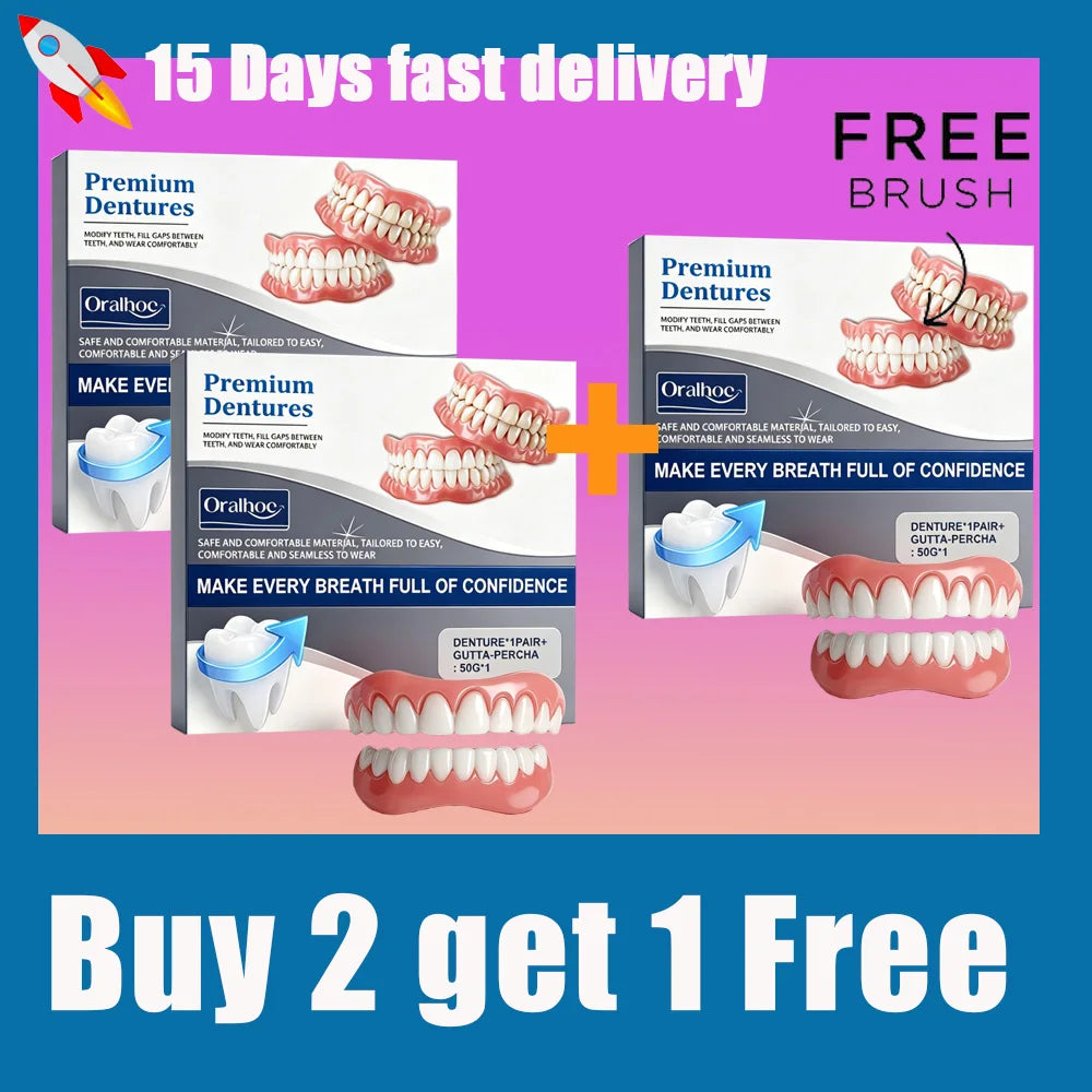 Instant Smile Cosmetic Denture Fitting Kit for Natural Teeth Alignment
