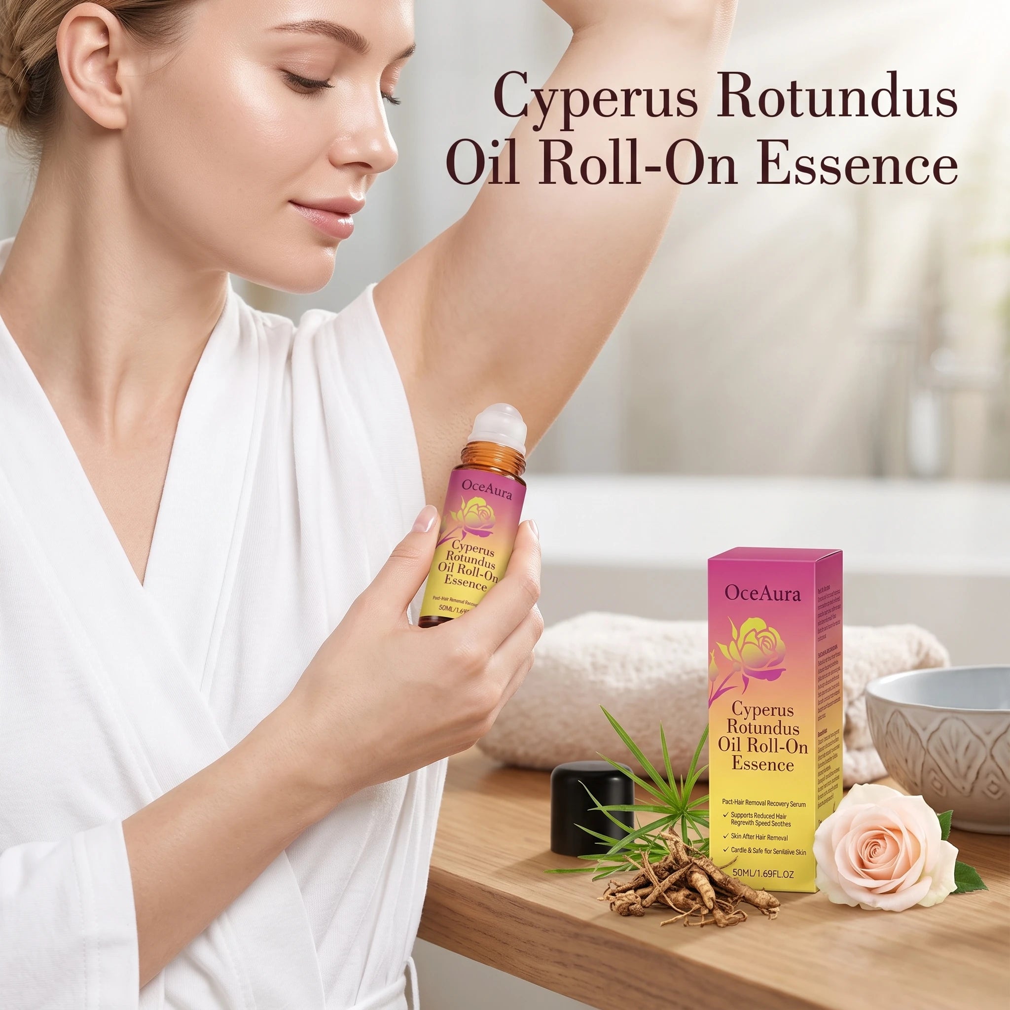 Cyperus Rotundus Roll-On Oil for Post-Hair Removal Skin Soothing - 4