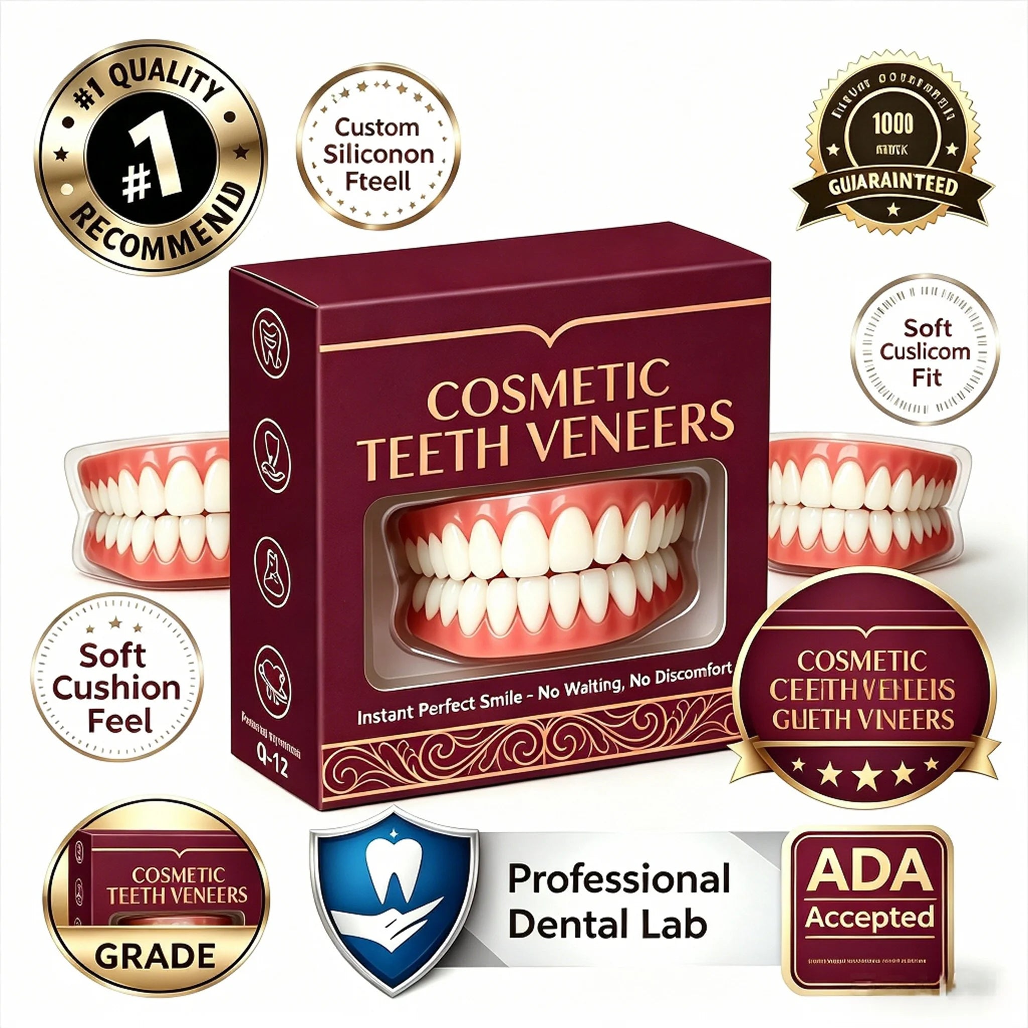 Realistic Cosmetic Silicone Dentures for an Instant Perfect Smile - 1