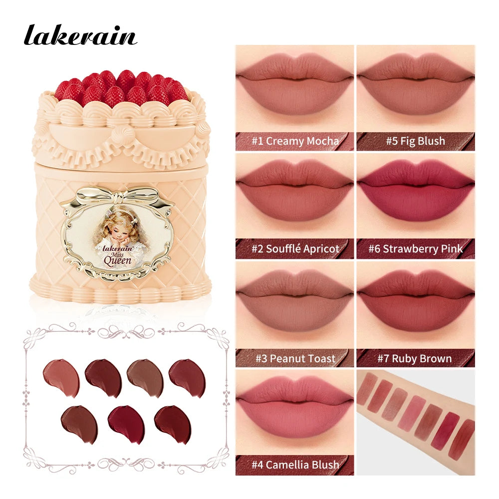 Velvet Matte Strawberry Lip Cream for Long-Lasting Hydration - 1