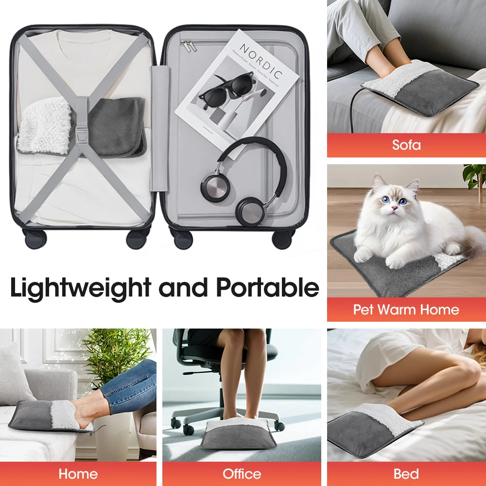 USB Electric Heated Foot Warmer for Home and Office