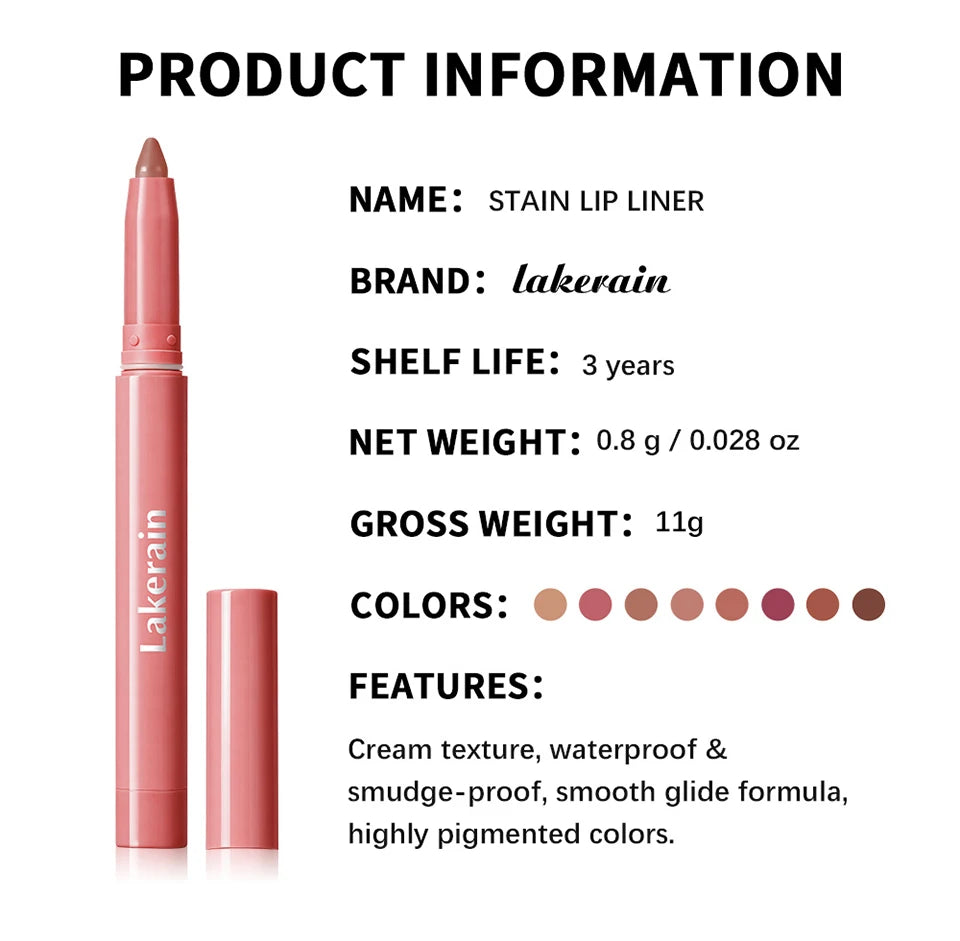 Water-Resistant Matte Lip Contour Pencil