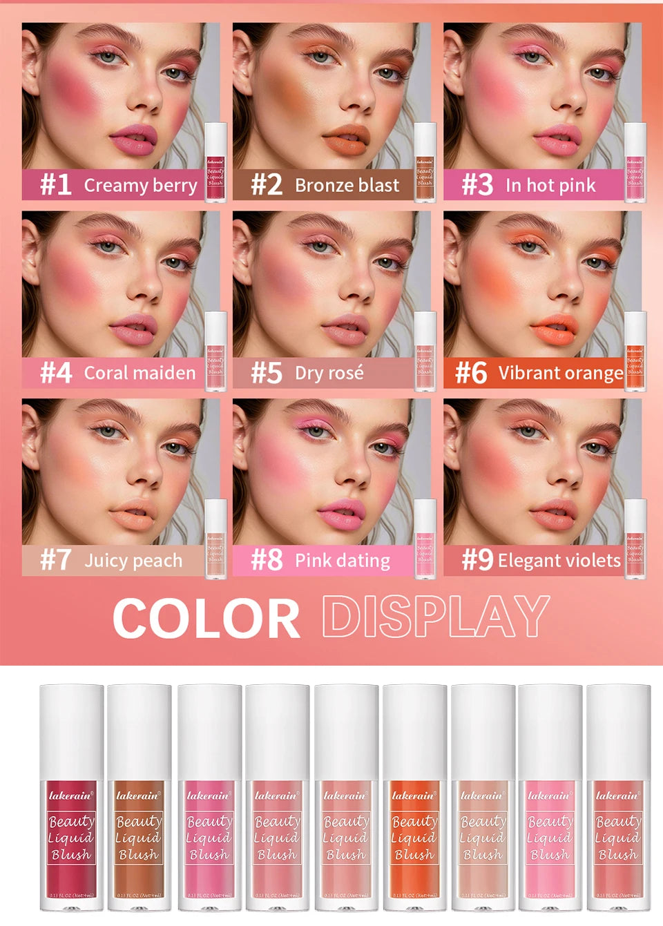 Waterproof Long-Lasting Liquid Cheek Blush