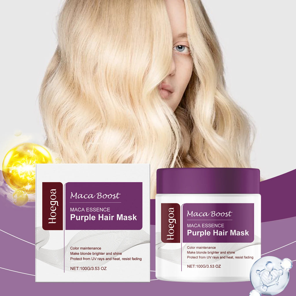 Purple Toning Hair Mask and Shampoo Set for Blonde Hair