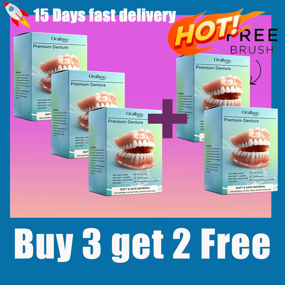 Adjustable Cosmetic Denture Set for Instant Smile Enhancement
