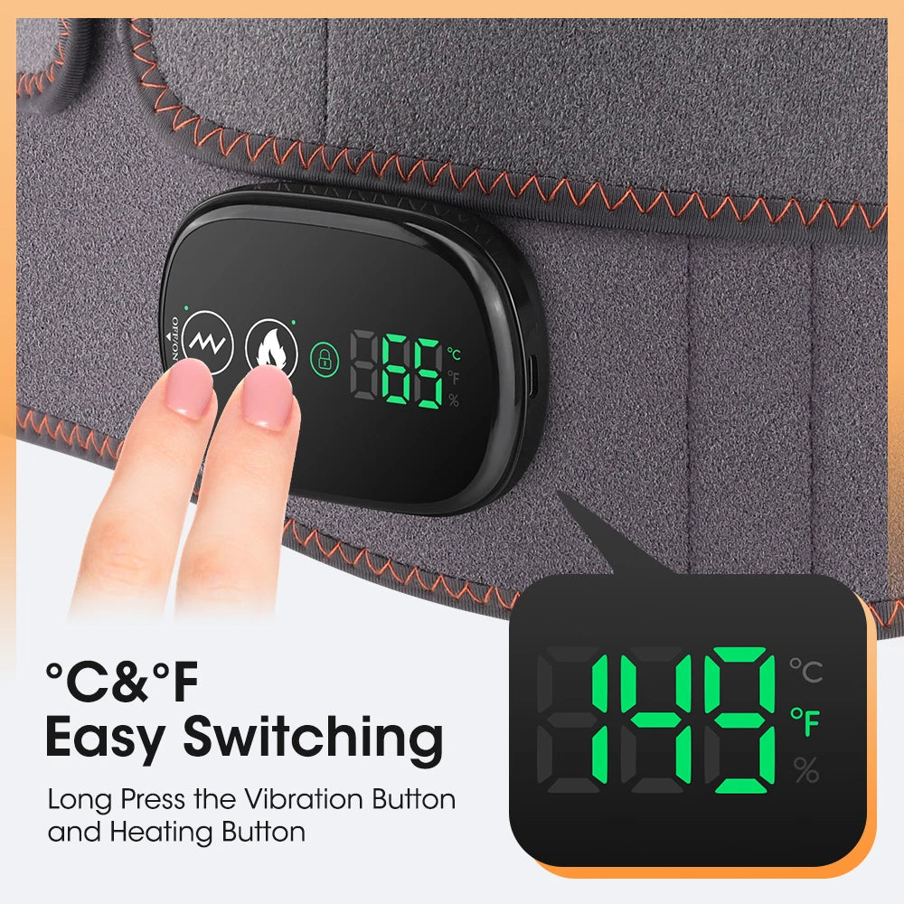 Heated Cordless Vibration Waist Massager Belt