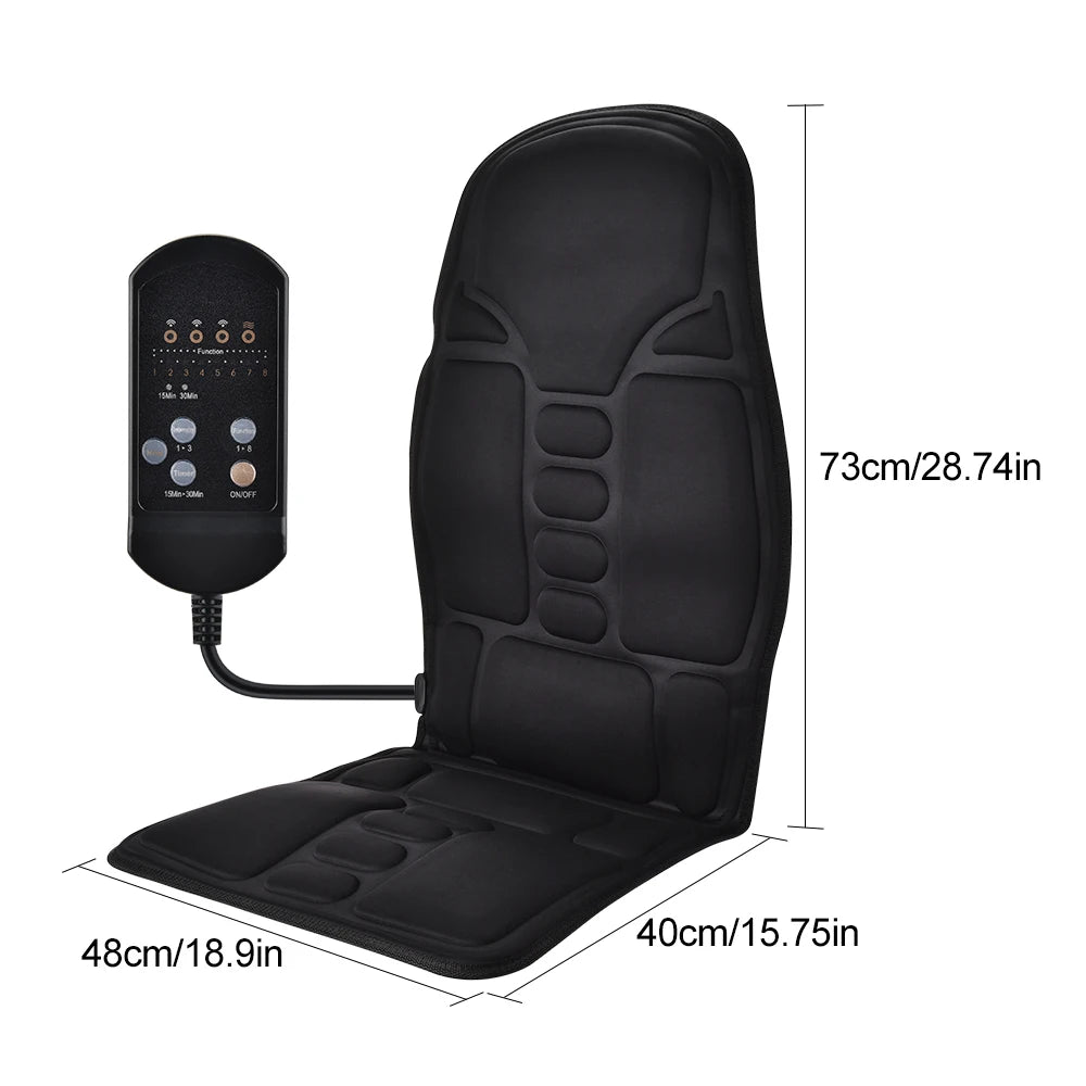 Full-Body Electric Heated Vibration Massage Chair Mat - 21