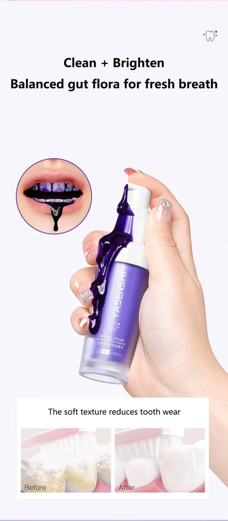 Deep Cleaning Teeth Whitening Foam Toothpaste for Fresh Breath - 16