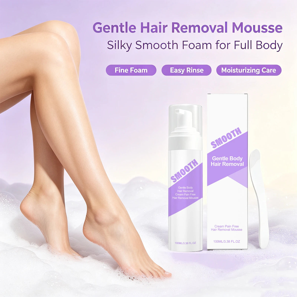 Painless Hair Removal Mousse Foam for Smooth Skin