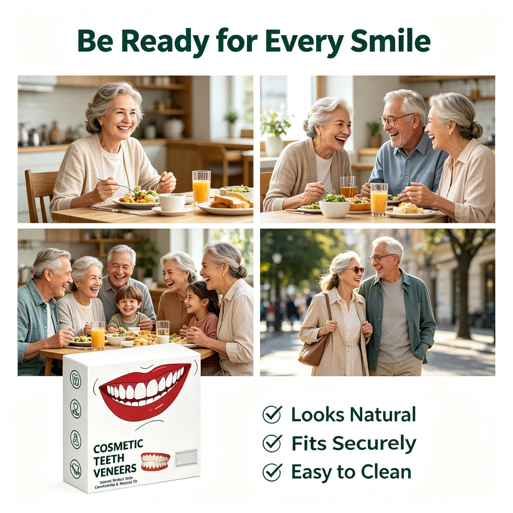 Comfort Fit Silicone Dentures Upper and Lower Set