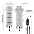 USB Heated Cat Plush Pillow for Pain Relief and Relaxation