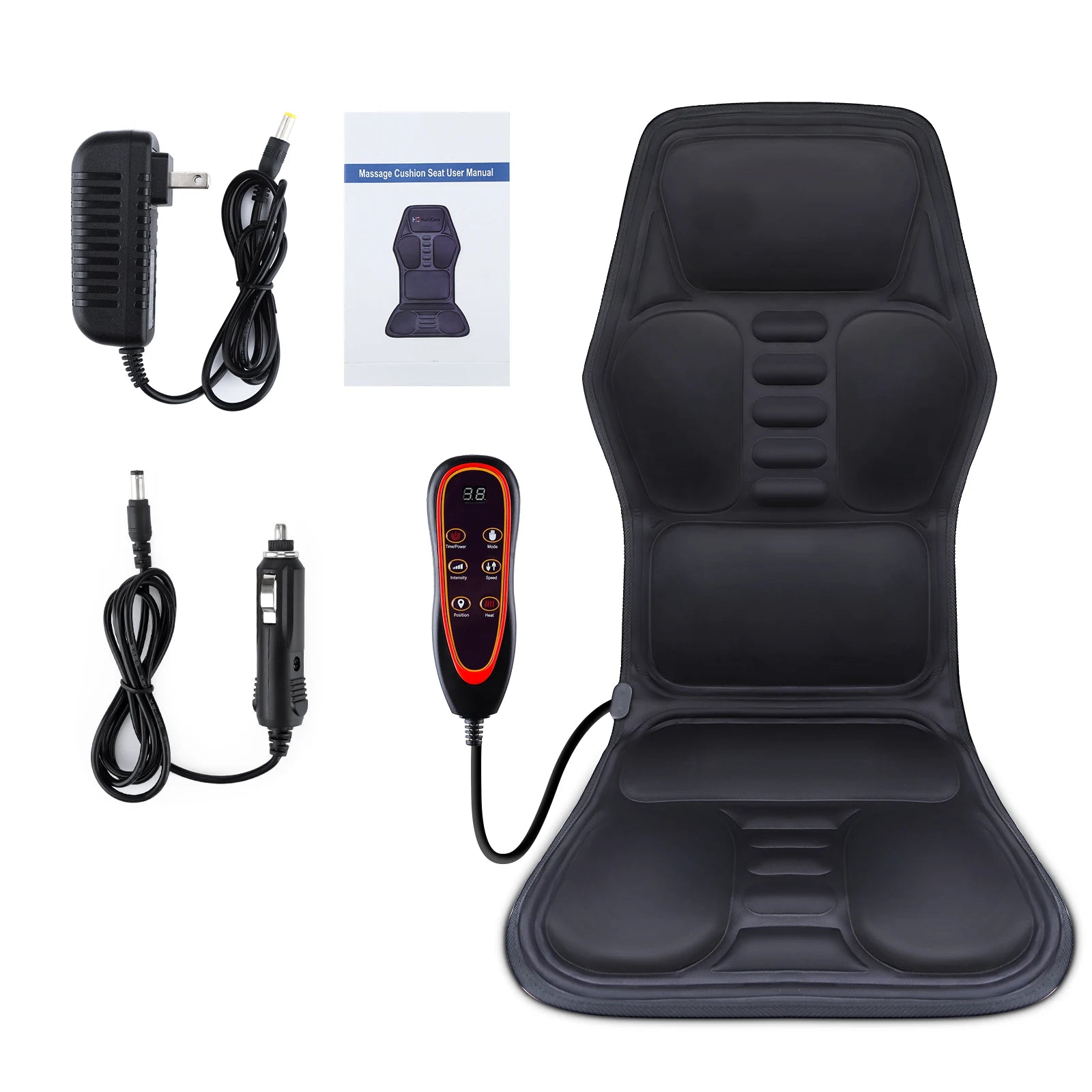 Full-Body Electric Heated Vibration Massage Chair Mat - 25