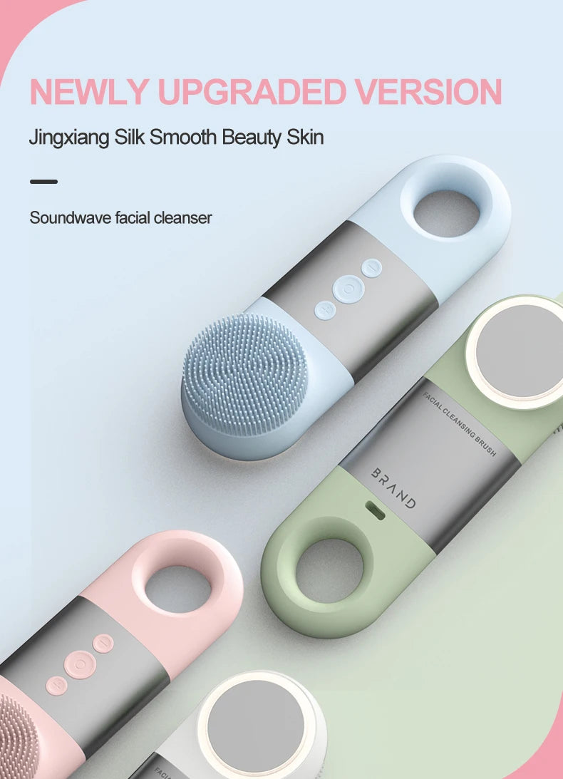 Hot and Cold Facial Cleansing Brush with Sonic Massage - 7