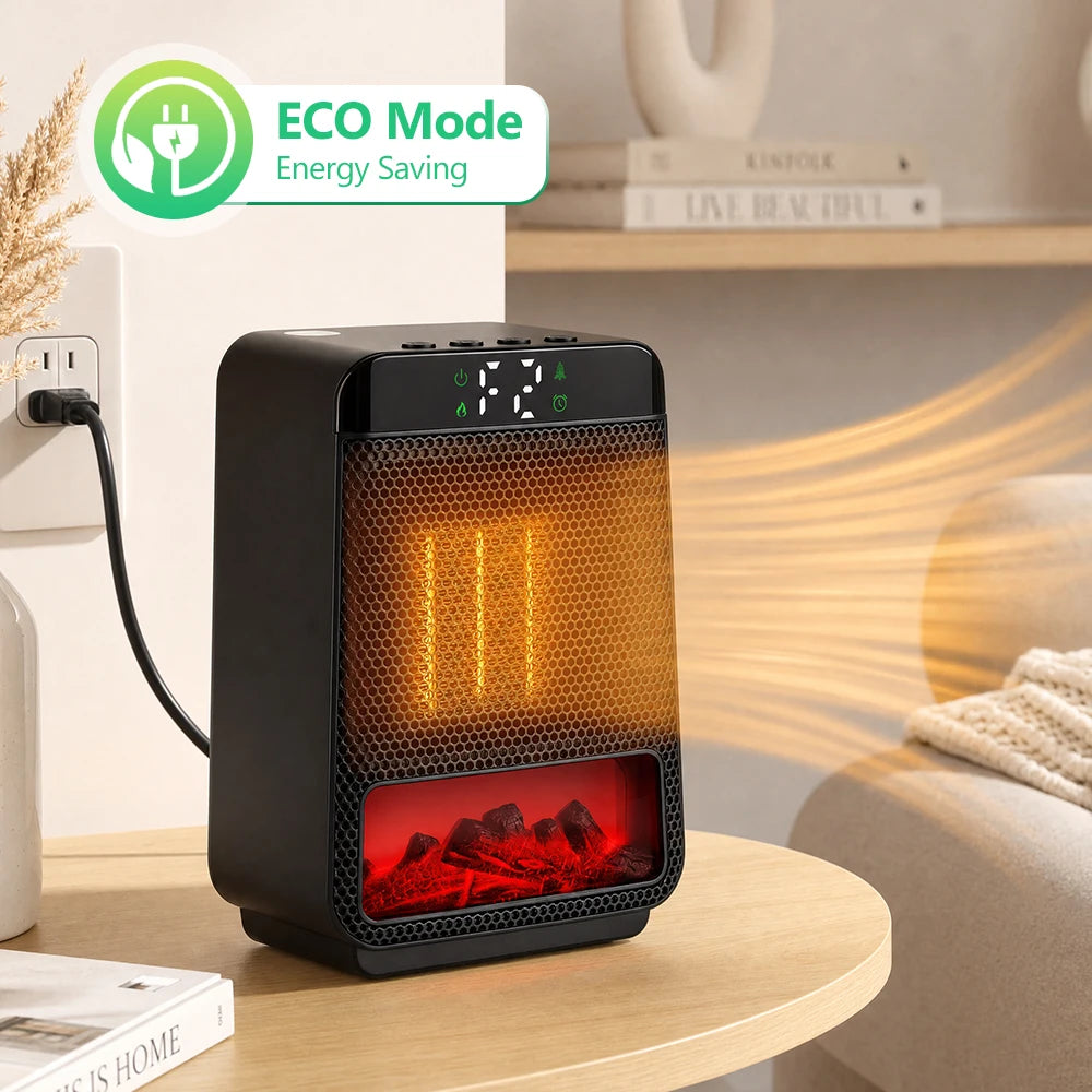 Portable PTC Ceramic Desktop Heater with Timer and Digital Display