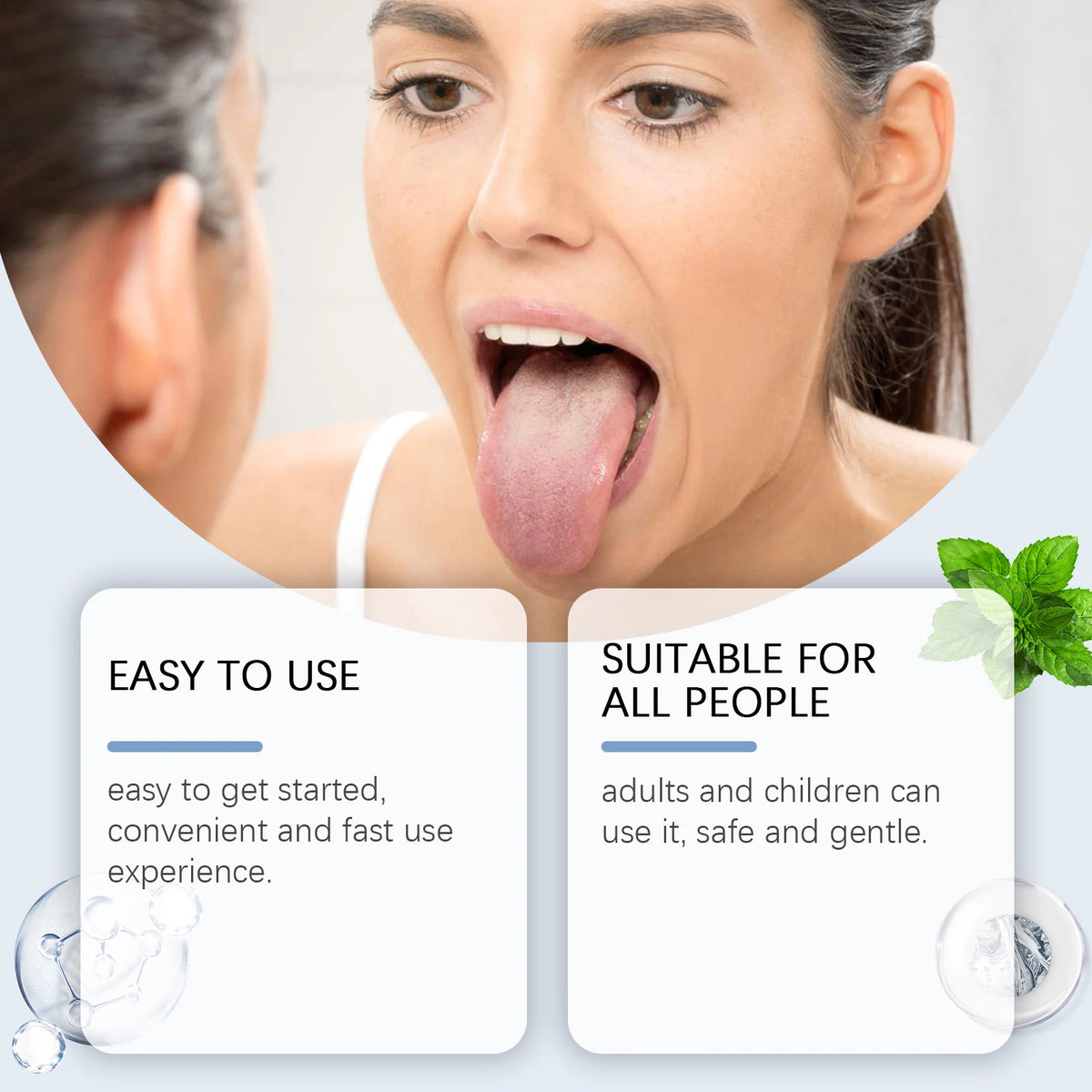 Tongue Cleaning Gel and Scraper Brush Kit for Fresh Breath