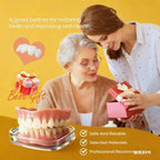 Custom-Fit Silicone Upper and Lower Cosmetic Denture Set