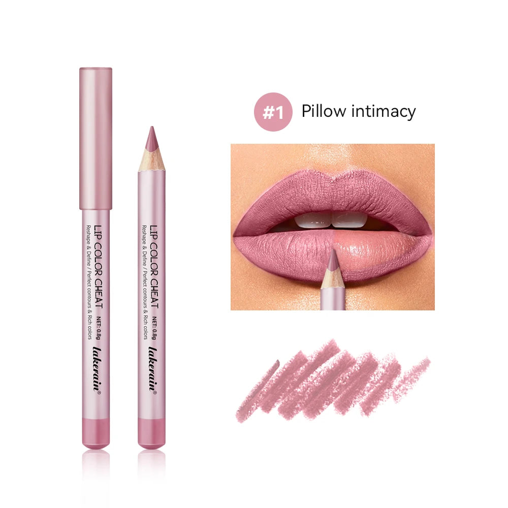 Waterproof Matte Lip Liner Pencil Set for Defined Lips