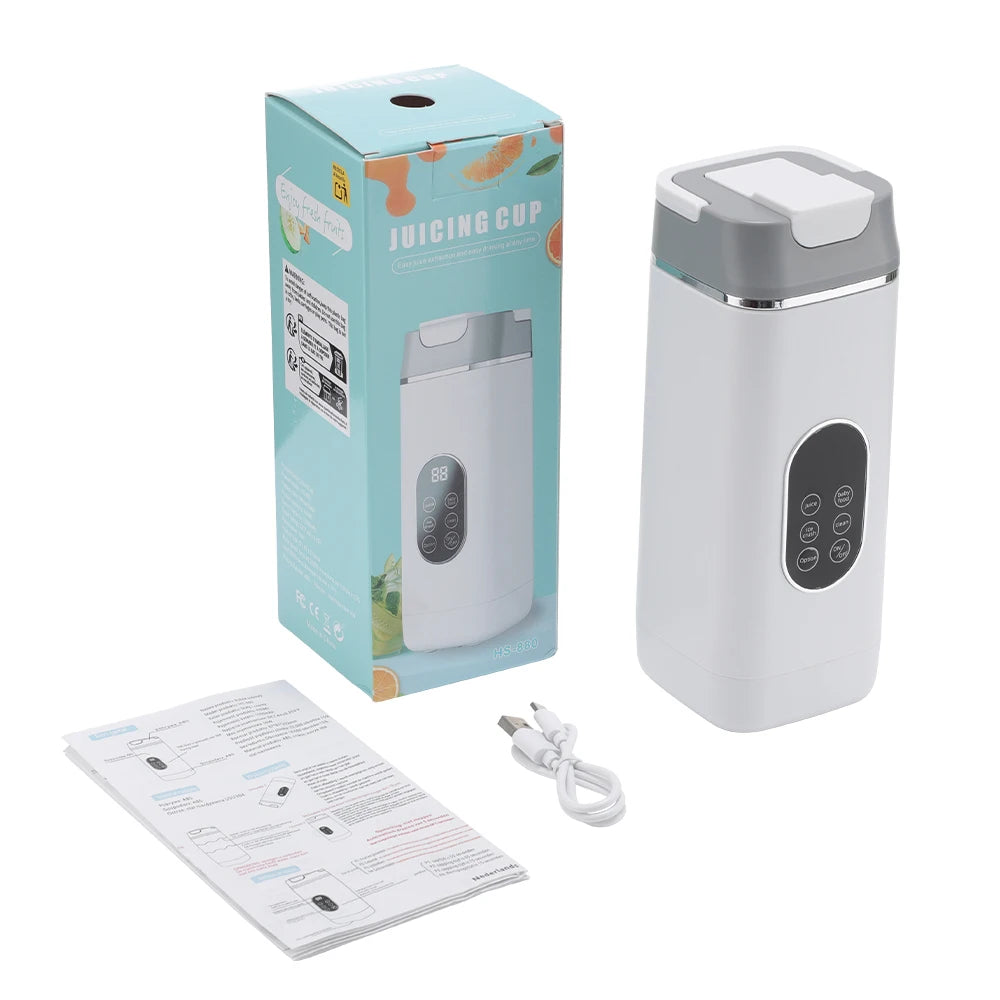 Portable 12-Blade Electric Juicer Cup with Digital Display