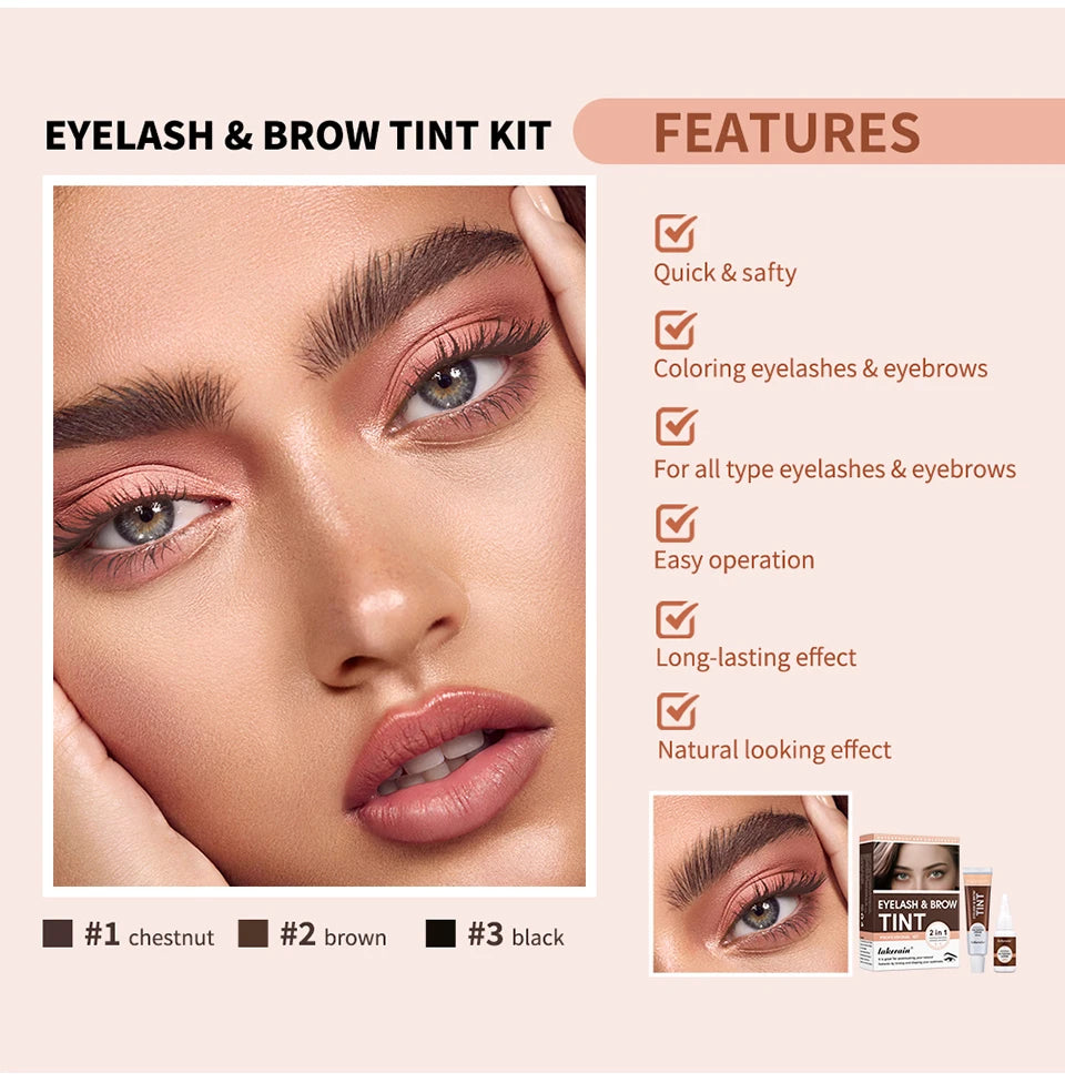 Professional 2-in-1 Eyelash and Eyebrow Tinting Kit - 12