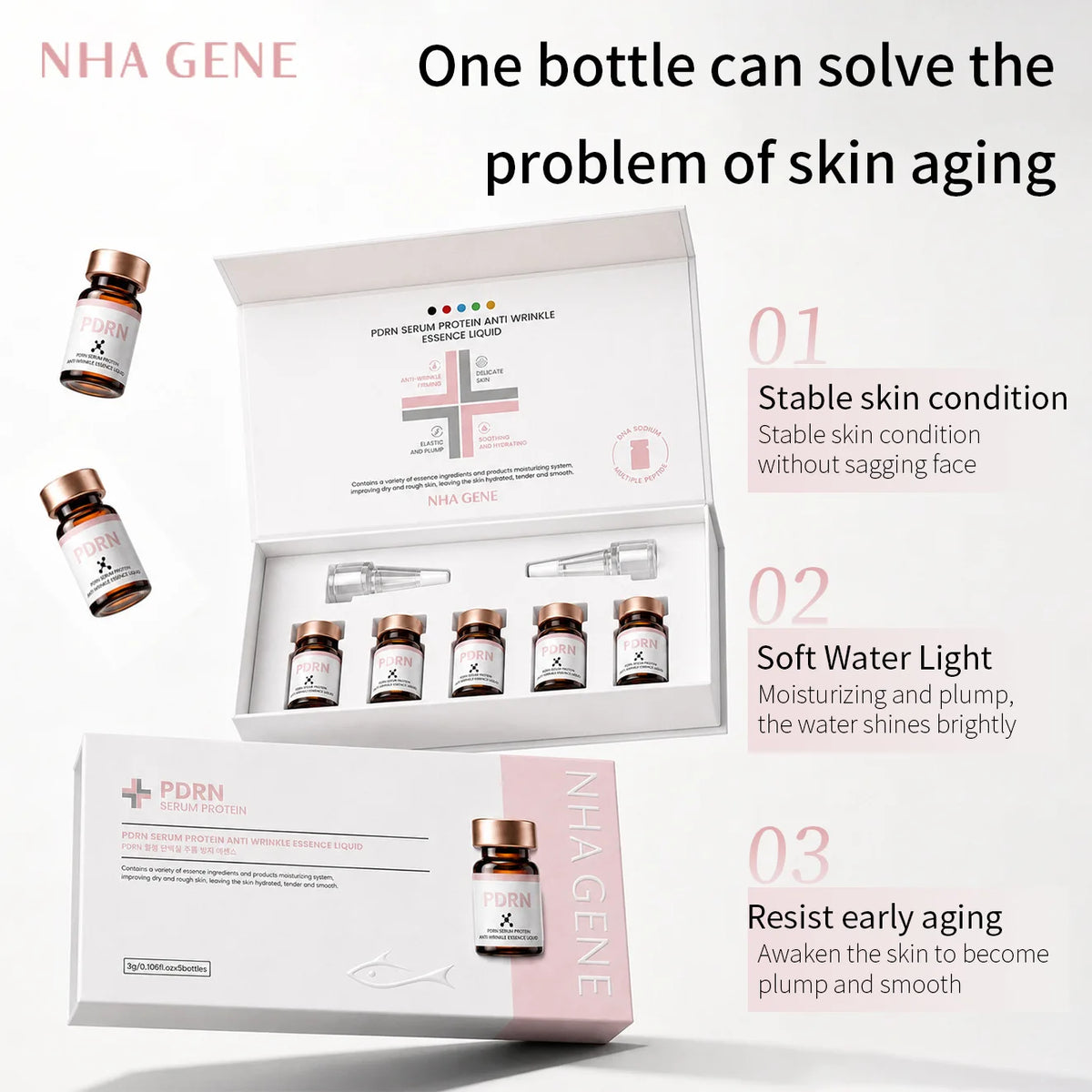Salmon PDRN Anti-Aging Face Serum for Plumping and Firming