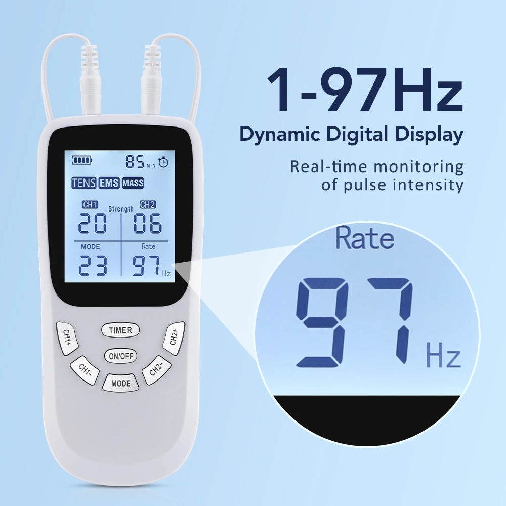 36-Mode Rechargeable TENS & EMS Muscle Stimulator Massager