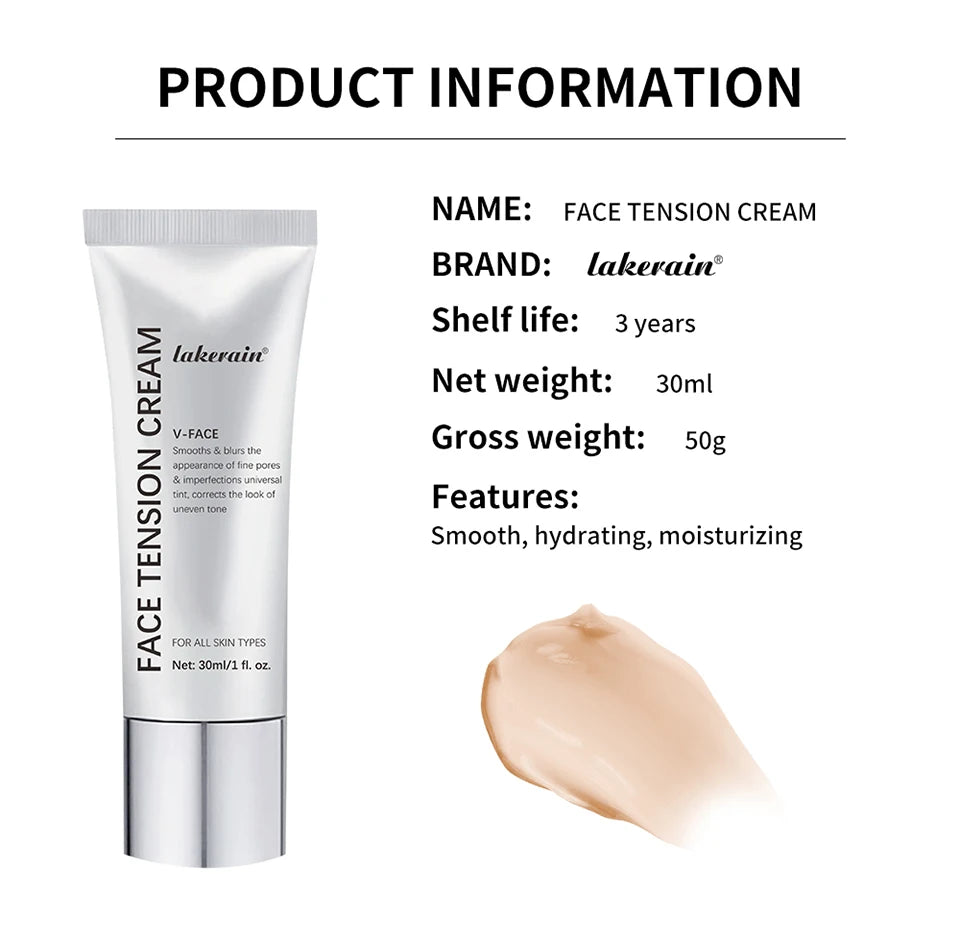 Instant Firming Face Tension Cream for Smooth Makeup Base