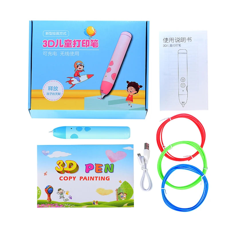 Low-Temperature 3D Printing Pen for Kids