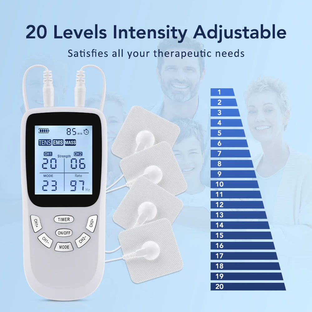 36-Mode Rechargeable TENS & EMS Muscle Stimulator Massager - 3