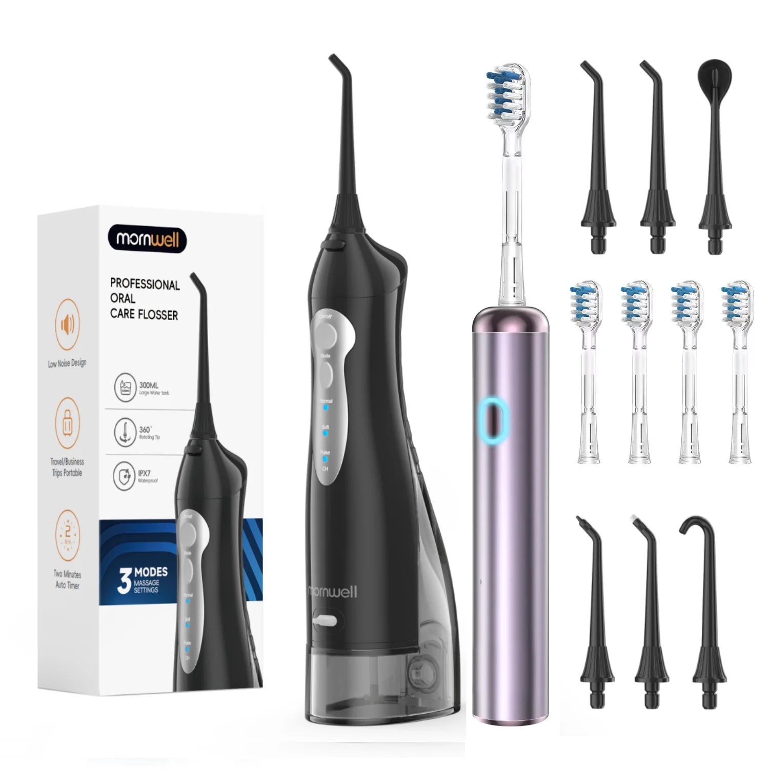Portable Oral Irrigator and Electric Toothbrush Dental Care Set - 25