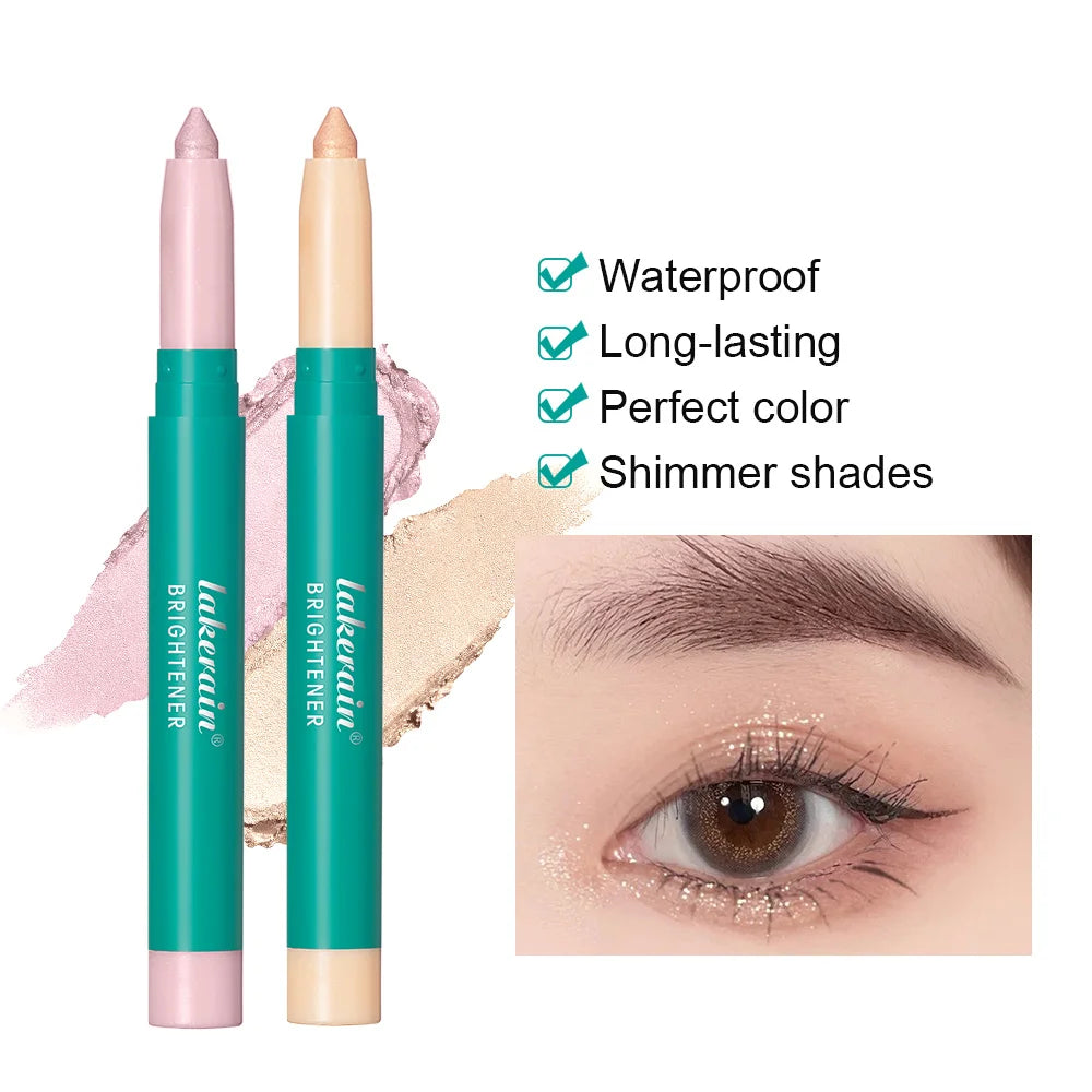 Waterproof Shimmer Pearlescent Eyeliner and Eye Brightener Pencil - 2