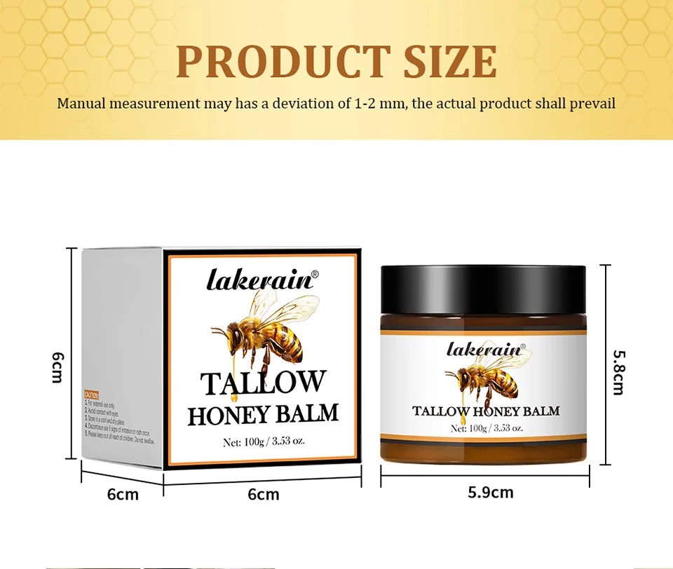 Whipped Beef Tallow and Honey Moisturizing Face and Body Balm