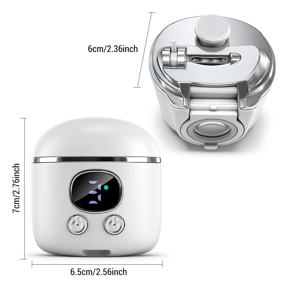 Electric Automatic Nail Clipper with Magnifier and LED Light