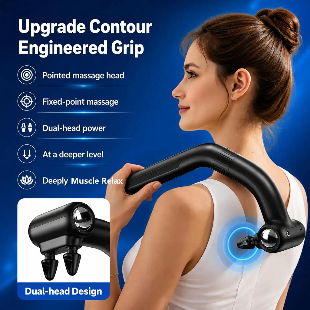 Dual-Head Percussion Massage Gun for Full Body Muscle Relief